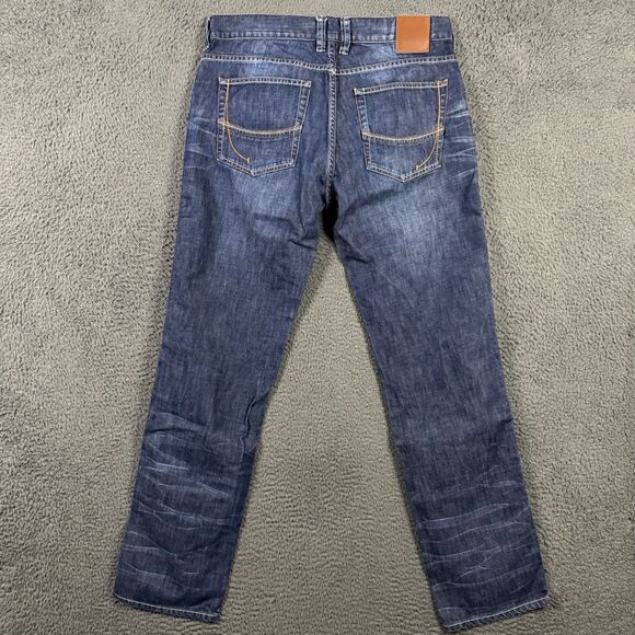 Polo Country Ralph Lauren Jeans Mens 32x32 Blue Straight Fit Dark Wash Whisker - Picture 8 of 16